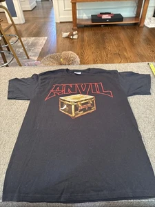 Anvil Rock Band Speed Metal Hanes T-Shirt Black Mens M Excellent Condition - Picture 1 of 7