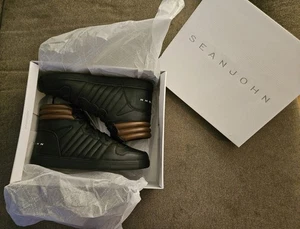 90s Sean John Murano Brown High Top Sneaker Schuhe Herren 10,5 Vintage Neu RAR!👟 - Bild 1 von 15