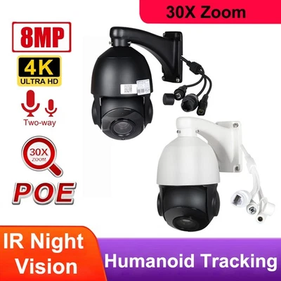 iBirdView 4K 8MP 30X Zoom POE PTZ IP Speed Dome Auto Tracking 2 Way Audio Camera - Image 1 of 4
