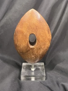 MODERNIST WOOD FIGURE ART SCLUPTURE 9” - Picture 1 of 7