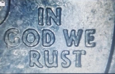 2005-P "In God We Rust" Strike Through Grease Error Kansas Quarter  - Image 1 of 4