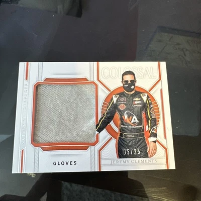 2021 National Treasures Jeremy Clements race worn glove  patch relic 5/25 - Image 1 of 3