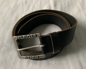 Tommy Hilfiger Gürtel Herren Gr. 105 Denim Leder Schwarz Herrengürtel - Bild 1 von 7