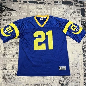 Vtg Lawrence Phillips Rams Jersey Starter 54 Blue Mens Los Angels St Louis XXL - Picture 1 of 10