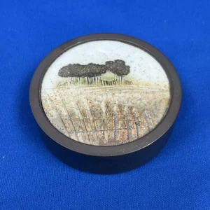 Paul Gooderham Studio Ceramic & Brass Paperweight From Stuart Houghton England - Picture 1 of 5
