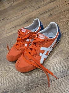 Onitsuka Tiger Serrano F051219 Orange & Blue Sneakers Shoes Sz. 7.5 Mens - Picture 1 of 24