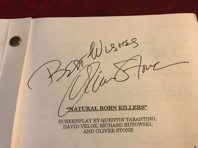 Signed Natural Born Killers movie script- Oliver Stone- Richard rutowski - Image 1 of 4