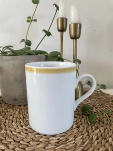 Tazza da tè caffè Williams Sonoma Brasserie oro giallo marrone 4”x3,25” RARA HTF! - Foto 1 di 5