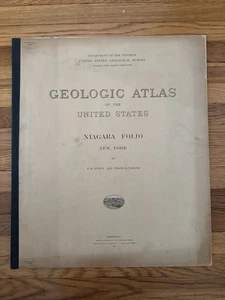 Vintage Cascate del Niagara, New York 1913 Atlante Geologico USGS Folio con mappe Ontario - Foto 1 di 12
