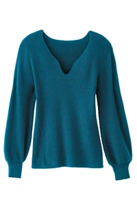 NEW! Soft Surroundings Curved V-Neck Suze Sweater Plus Size 2X Retail $94.95 - Picture 1 of 9