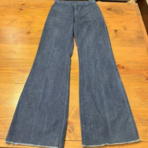 Pantalón de mezclilla holgado acampanado con fondo de campana tipo 2 FR azul marino de EE. UU. para hombre 29R (28x35) - Imagen 1 de 8