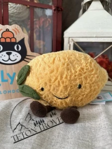 Jellycat Amuseables Lemon Food Yellow 6” Plush Small Authentic New With Dust Bag - Picture 1 of 11