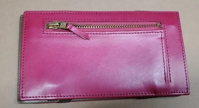 J.Crew Check Wallet Inside Out, MagicWallet Two Tone Pink￼ - Image 1 of 4