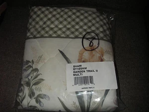 2er SET KISSENBEZÜGE JC PENNEY GARDEN TRAIL II GRÜN, HELLBRAUN, LAVENDEL NEU IN VERPACKUNG  - Bild 1 von 6