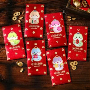 12Pcs Blessings Printing Spring Festive Lucky Money Bag HongBao Kids Gift - Picture 1 of 20