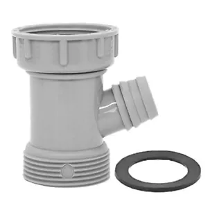 Sink Drain Pipe Adapter Y Shaped Sewer Branch Connector Fitting with Rubber Ring - Picture 1 of 9