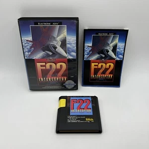 Sega Genesis F22 Interceptor CIB Complete Tested & Working Authentic EA 1991 - Picture 1 of 9