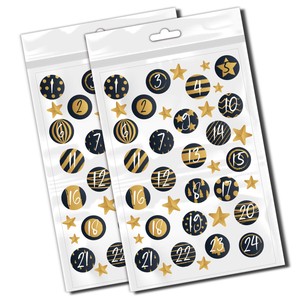 Adventskalender Sticker Türchen Aufkleber Zahlen Dekoaufkleber | D00102