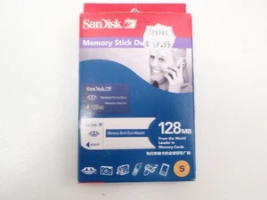SANDISK MEMORY STICK DUO 128MB CARD SDMSH-128-P60 - Picture 1 of 5