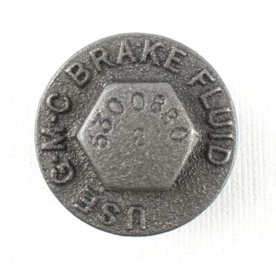 53-61 Chevy Corvette & 57-61 Car Cast Iron Brake Master Cylinder Cap w/ Numbers - Image 1 of 2