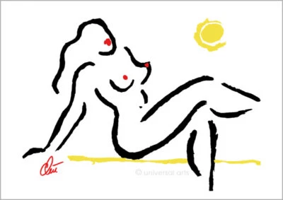 JACQUELINE DITT - Hot Girl A2 handsign.ltd.Orig.Druck Grafik gross Akt Pin Up - Bild 1 von 2