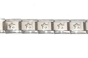Italienische Charms klassische Größe B3 STARTERARMBAND glänzender Stern - Bild 1 von 1
