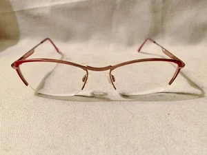 RAR Cazal Brille MOD480 COL518 Lila Rosa Halbrand Metallgestell Germany NOS - Bild 1 von 11