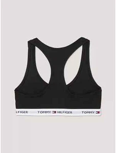 TOMMY HILFIGER Girl's Sz L 12-14 Unlined Tommy Logo Racerback Bralette Blue - Picture 1 of 4