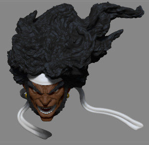 Head Sculpt: Afro Samurai Warrior (Angry)