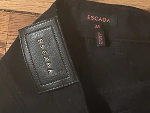 Escada women’s Black Wool Blend Five Pocket pants Size 38 8 NICE! - Picture 1 of 6