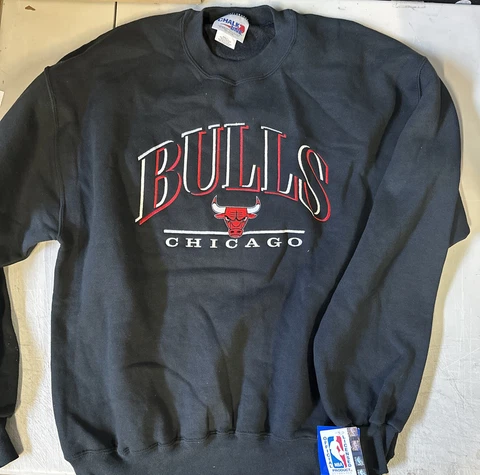 Vintage Chicago Bulls Michael Jordan Chalk Line Crewneck Sweatshirt Large Cover