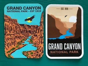 (2) Grand Canyon National Park AZ Arizona 2.5" x 3.5" Vinyl Peel Stickers - Picture 1 of 2