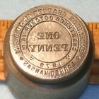 1920 LARNED KS Excelsior Chapter No 40 RAM MASONIC PENNY Stamping Die *MC Lilley