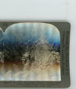 45 Grand Canon Yellowstone Nationalpark Keystone Stereoview - Bild 1 von 4