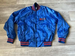 Vintage ABC Sports Jacket Size Medium Logo Promo TV Windbreaker Bomber Satin - Picture 1 of 15