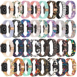 Colorida correa de correa de reloj de pulsera de resina para Apple Watch Series 7 6 SE 5 4 3 2 1 - Imagen 1 de 76