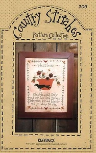 BLESSINGS APPLIQUE AND EMBROIDERY  PATTERN -COUN TRY SITTCHES - Picture 1 of 1