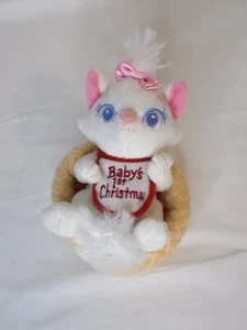 Disney Aristocats Marie White Cat Baby's First Christmas Plush RARE - Picture 1 of 8