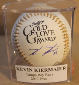 KIERMAIER, KEVIN 2013-2022 TAMPA BAY RAYS BASEBALL FIRMATO - Foto 1 di 1