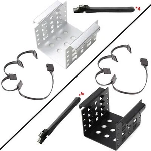 4 Bay 2,5" SSD HDD Festplatten Caddy Aluminiumlegierung Halterung Rack Zubehör - Photo 1/7