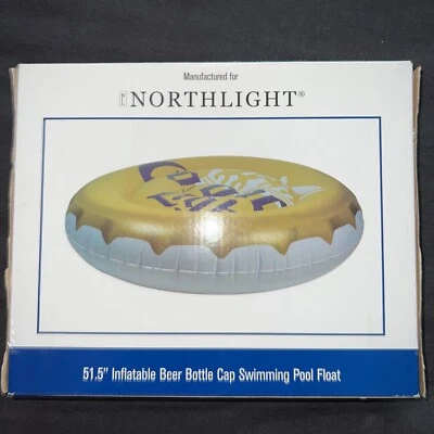 TOTALMENTE NUEVO Tapa Botella Cerveza Corona 51" Inflable Piscina Flotador Foto 1 de 4