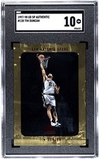 1997-98 SP Authentic - #128 Tim Duncan (RC) SGC 10 Gem Mint