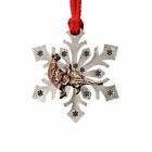Pewter Pheasants Snowflake Christmas Tree Ornaments (9 Options), Made In The Usa