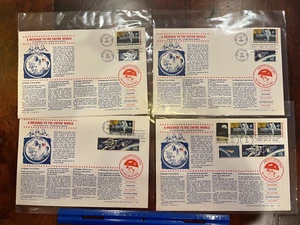 Apollo 11 SCHOEN C76 Space 1969 FDC 4 diff Covers Oversized + Space Twins !! - Picture 1 of 2