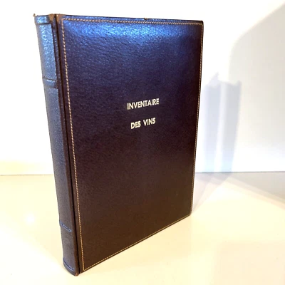 Italian Leather Wine Journal Inventaire Des Vins New Vintage-Gilt- Handsome Book - Image 1 of 4