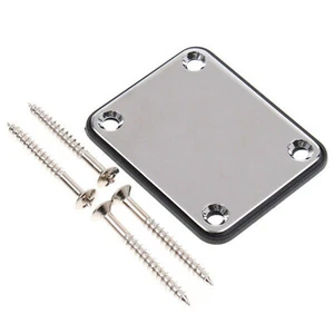 Metal + Plastic Durable Guitar Neck Plate For Strat/Tele/LP Jazz Bass Guitar - Picture 1 of 21