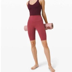 Lululemon | Align Super High-Rise Short 10" Burgundy - Picture 1 of 7