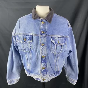 Vintage 90s Marithe Girbaud Francois Blue Denim Trucker Jean Jacket Size Medium - Picture 1 of 9