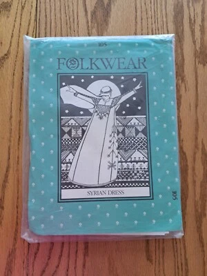 1982 Vintage FOLKWEAR Sewing Pattern 105 Syrian Dress Embroidered Unopened/Uncut - Image 1 of 4