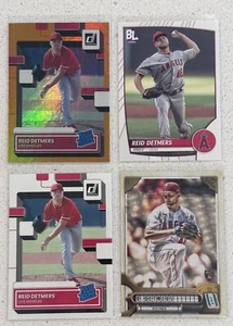 Reid Detmers Lot (4) Rated Rookie, RC - Donruss, Topps - Los Angeles Angels - Picture 1 of 5